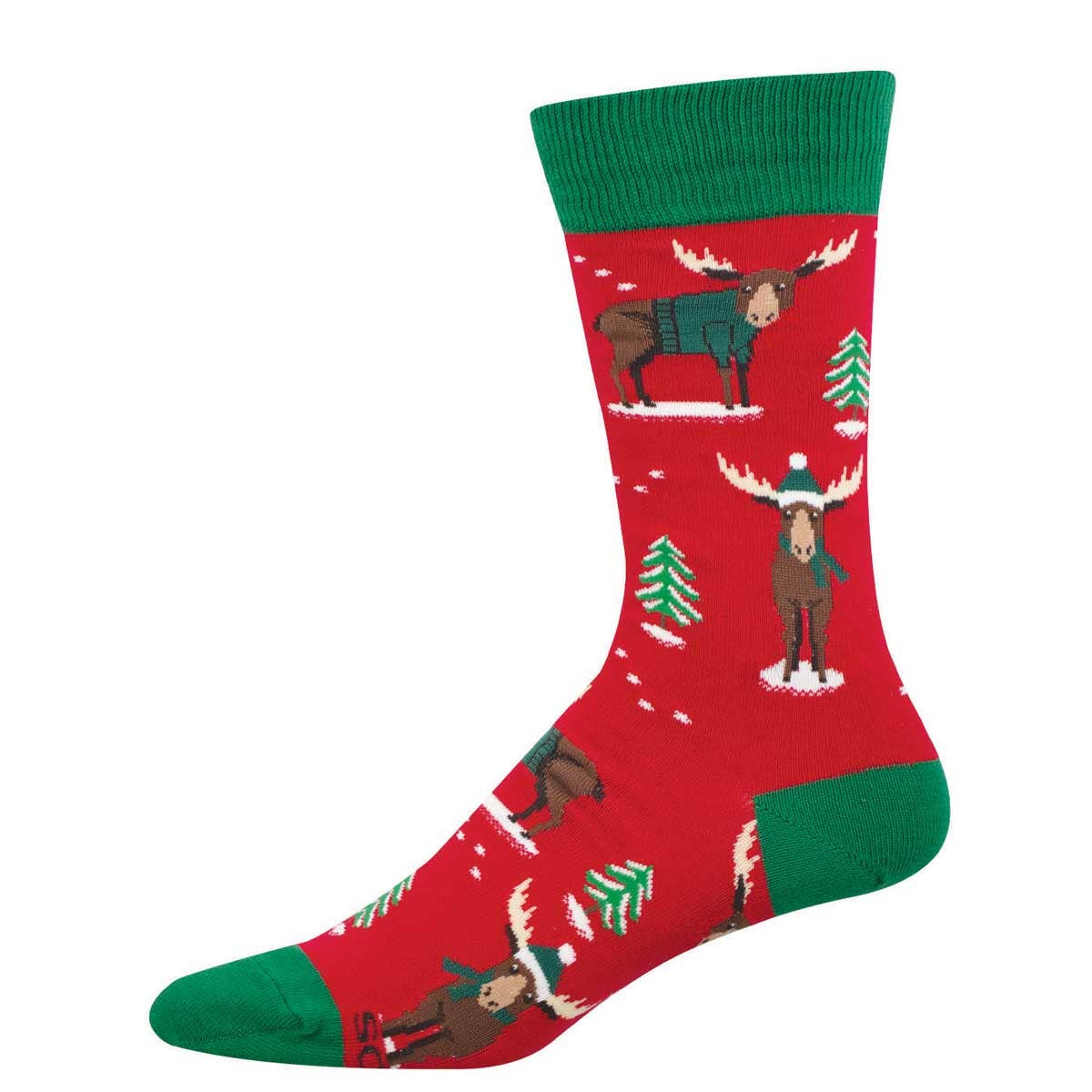 Julesokker Christmoose – rød – str. 41/46 | Socksmith Sokker Socksmith Europe 41/46 Rød