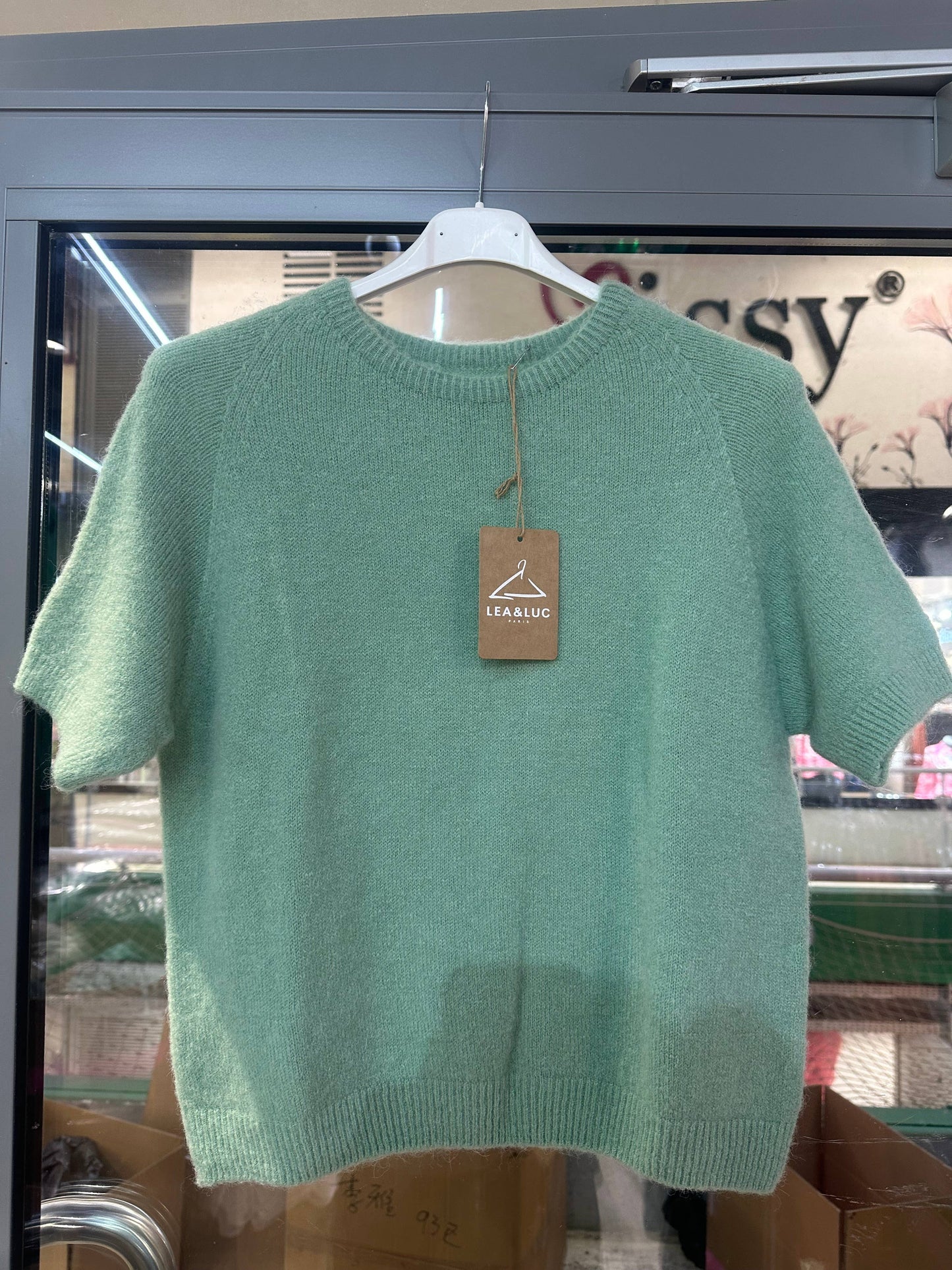 Strik med 3/4 Ærme 30% Alpaka Uld - Flere Farver | LÉA & LUC LÉA & LUC Vand grøn