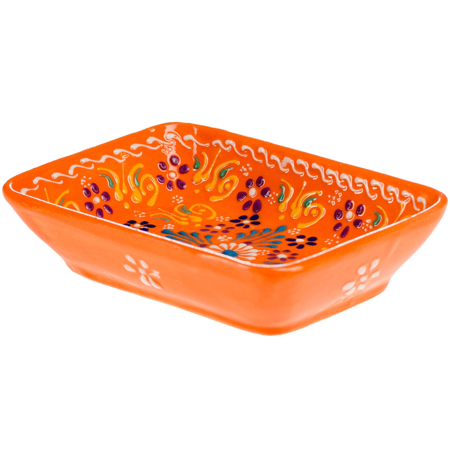 Håndlavet Keramisk Sæbeskåle med Dræn - Farverig Håndmalet Sæbeholder sæbeskål Ottoman