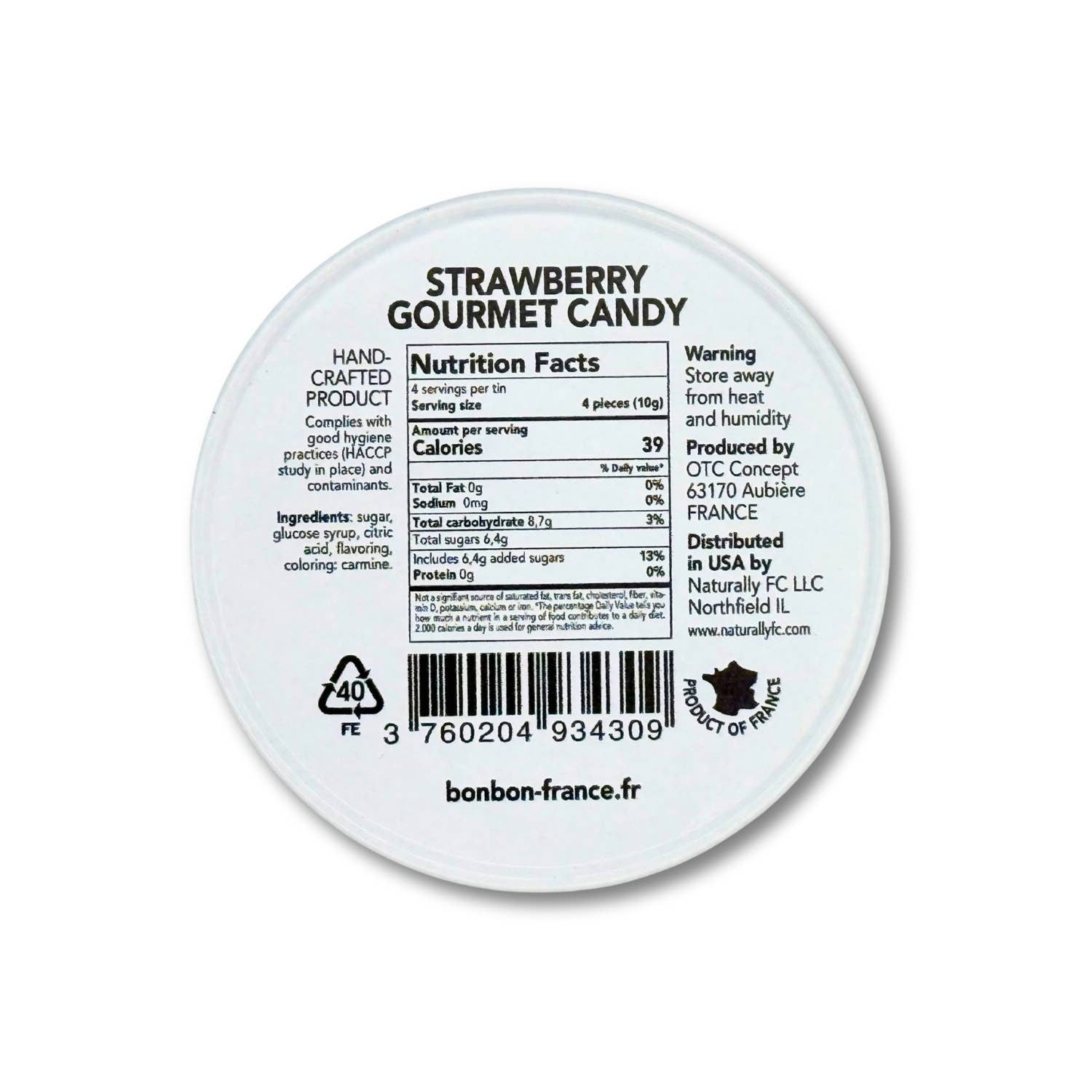 Saint-Ange Jordbærpastiller 50g - Traditionelle Franske Slik Bonbon-France