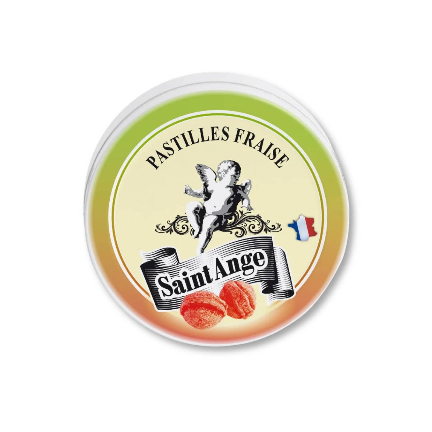 Saint-Ange Jordbærpastiller 50g - Traditionelle Franske Slik Bonbon-France