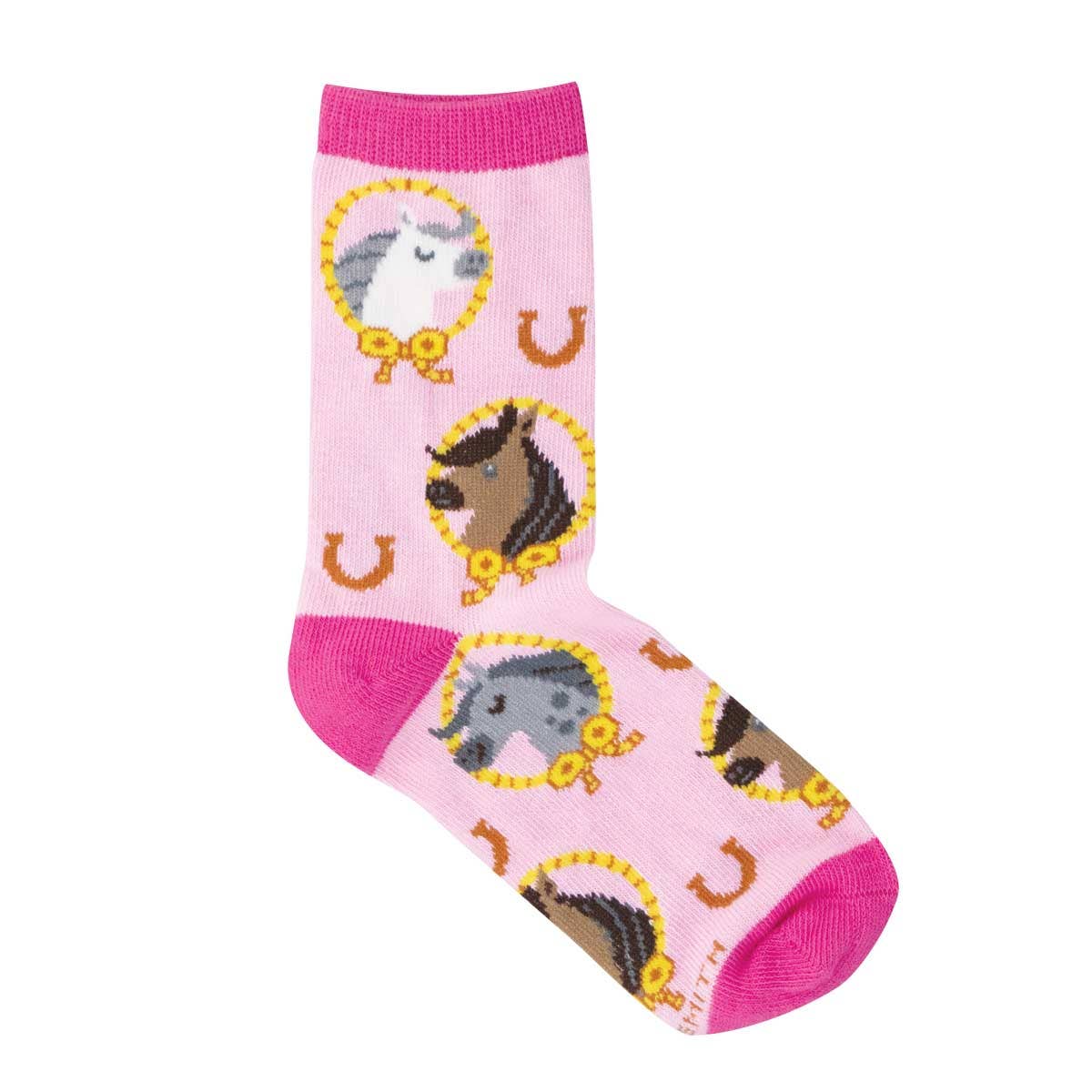 Børnesokker med pony – rosa – 4-7 år | Socksmith Socksmith Europe