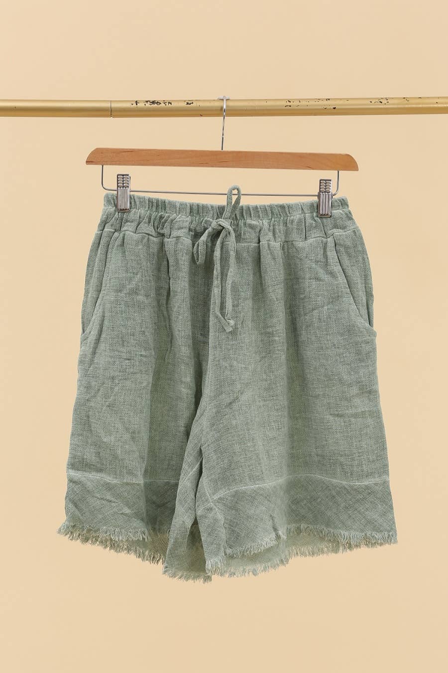 Shorts i 50% bomuld og 50% hør – LÉA & LUC