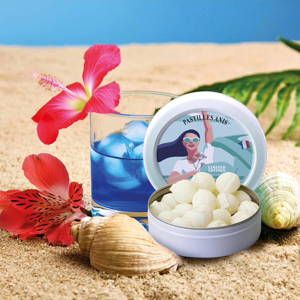 Anis Delice Pastiller 45g - François Groslière Design i Metalæske Bonbon-France