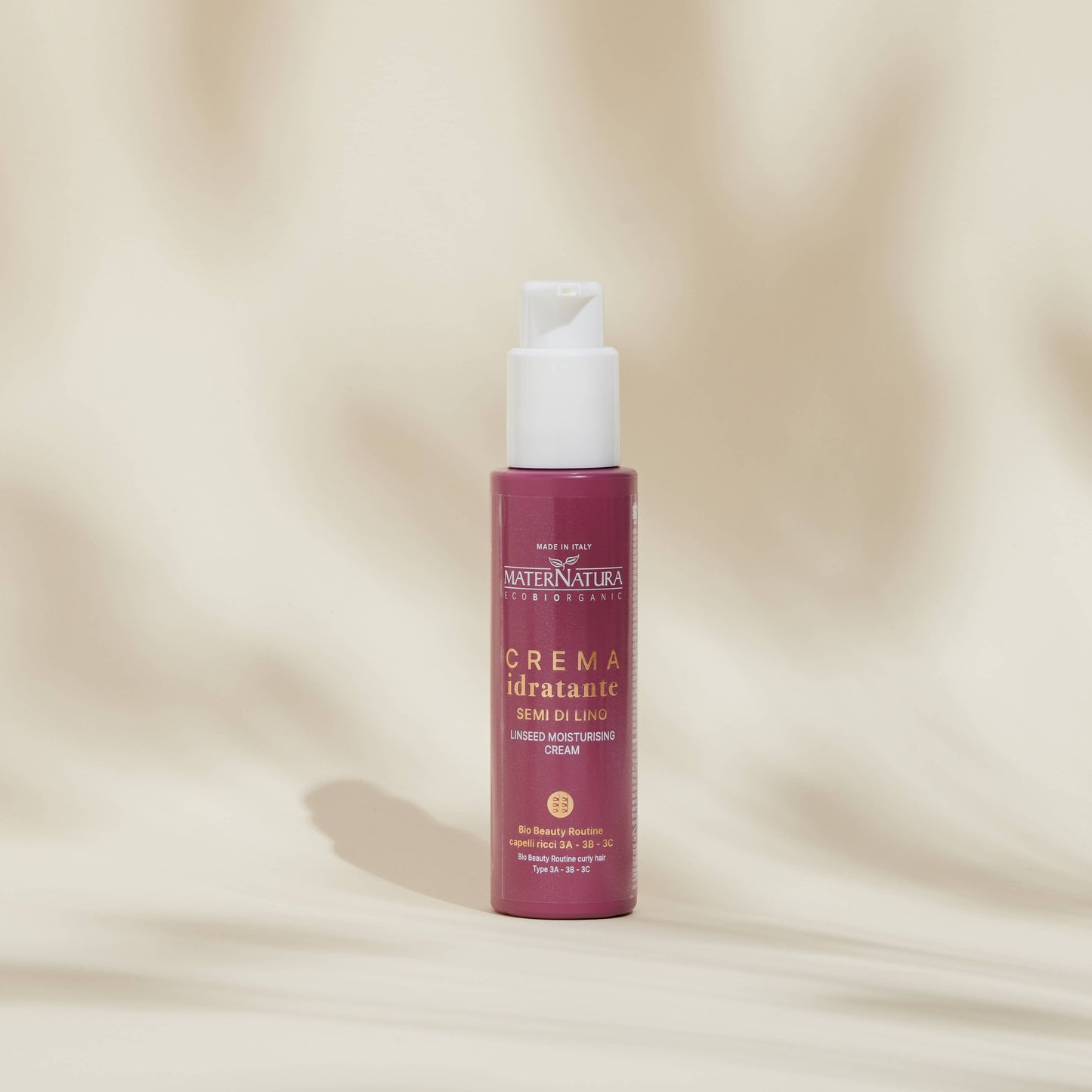 Fugtgivende Krøllecreme 100ml – Hørfrø til Krøllet Hår 3a-3b-3c MaterNatura