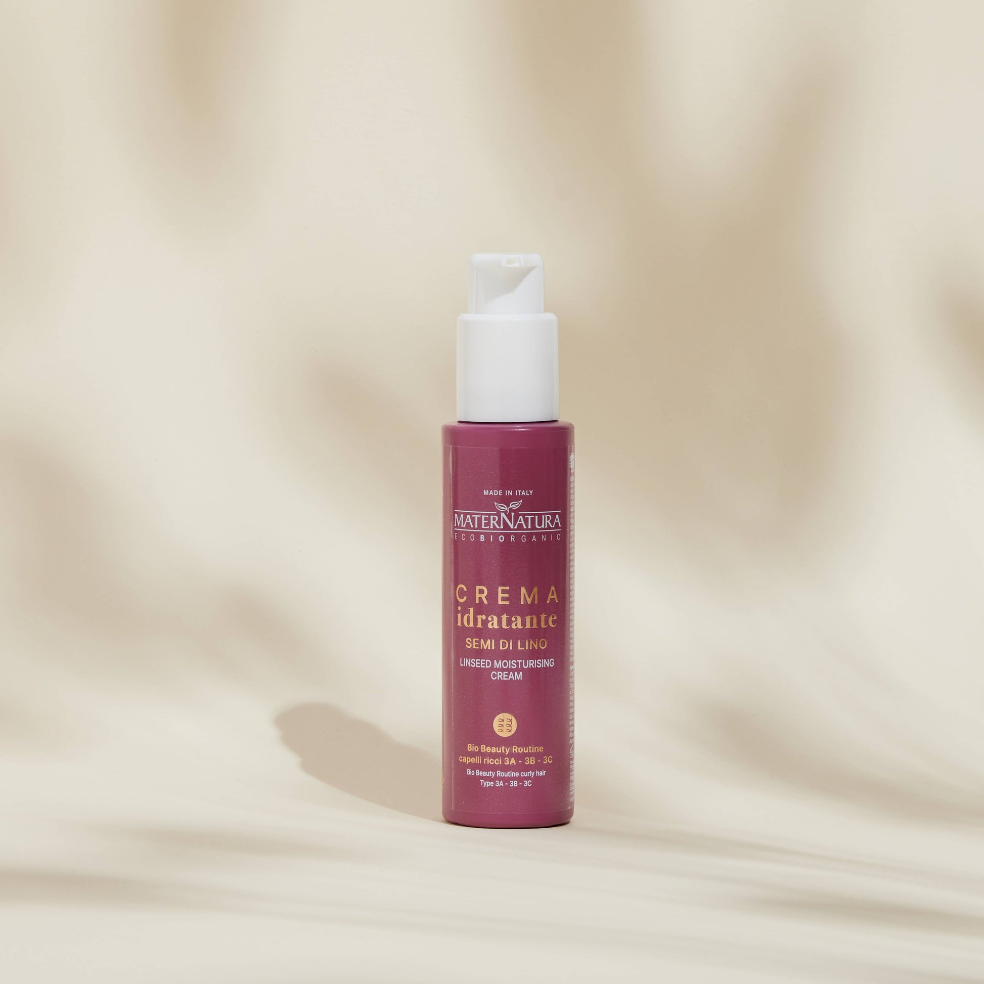 Fugtgivende Krøllecreme 100ml – Hørfrø til Krøllet Hår 3a-3b-3c MaterNatura