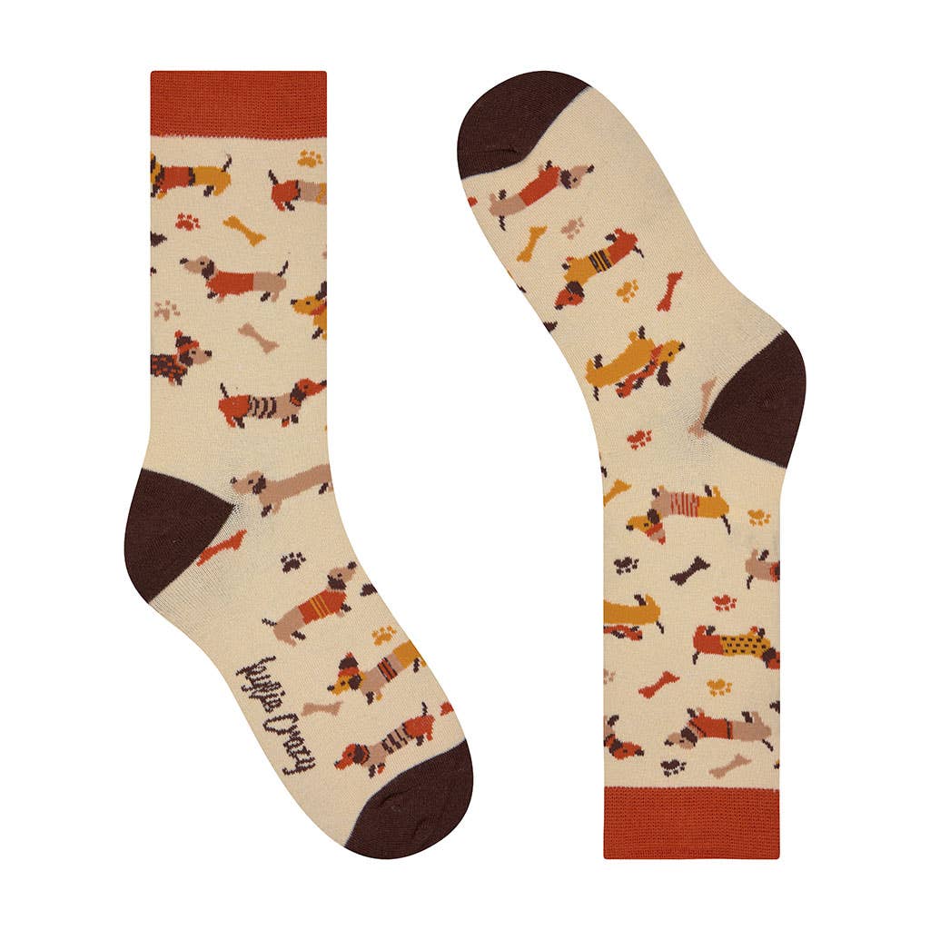 Holdbare og sjove bomuldssokker til børn med hundemotiv. Perro KYLIE CRAZY