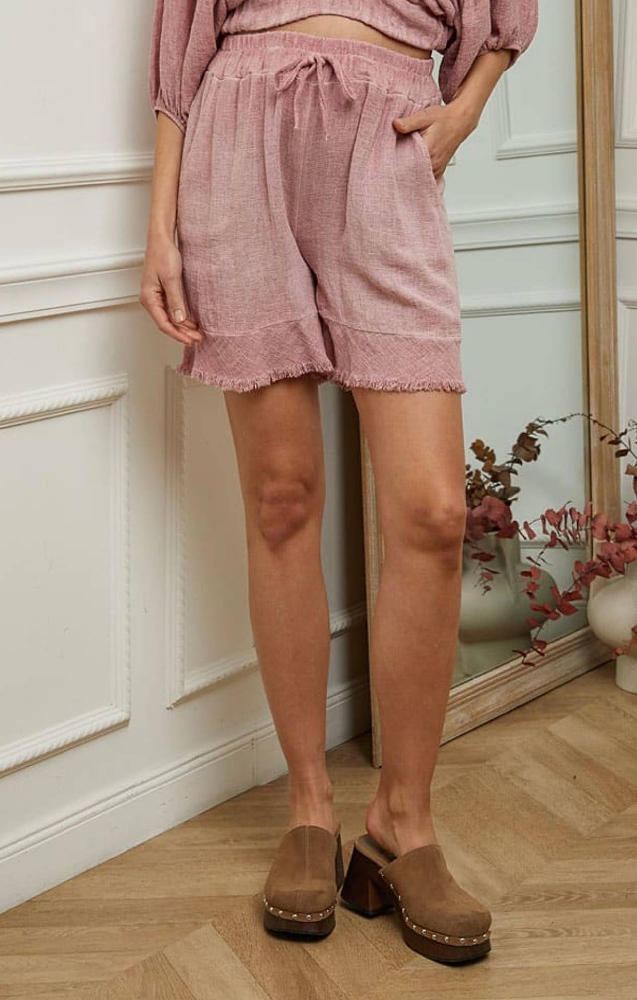 Shorts i 50% bomuld og 50% hør – LÉA & LUC