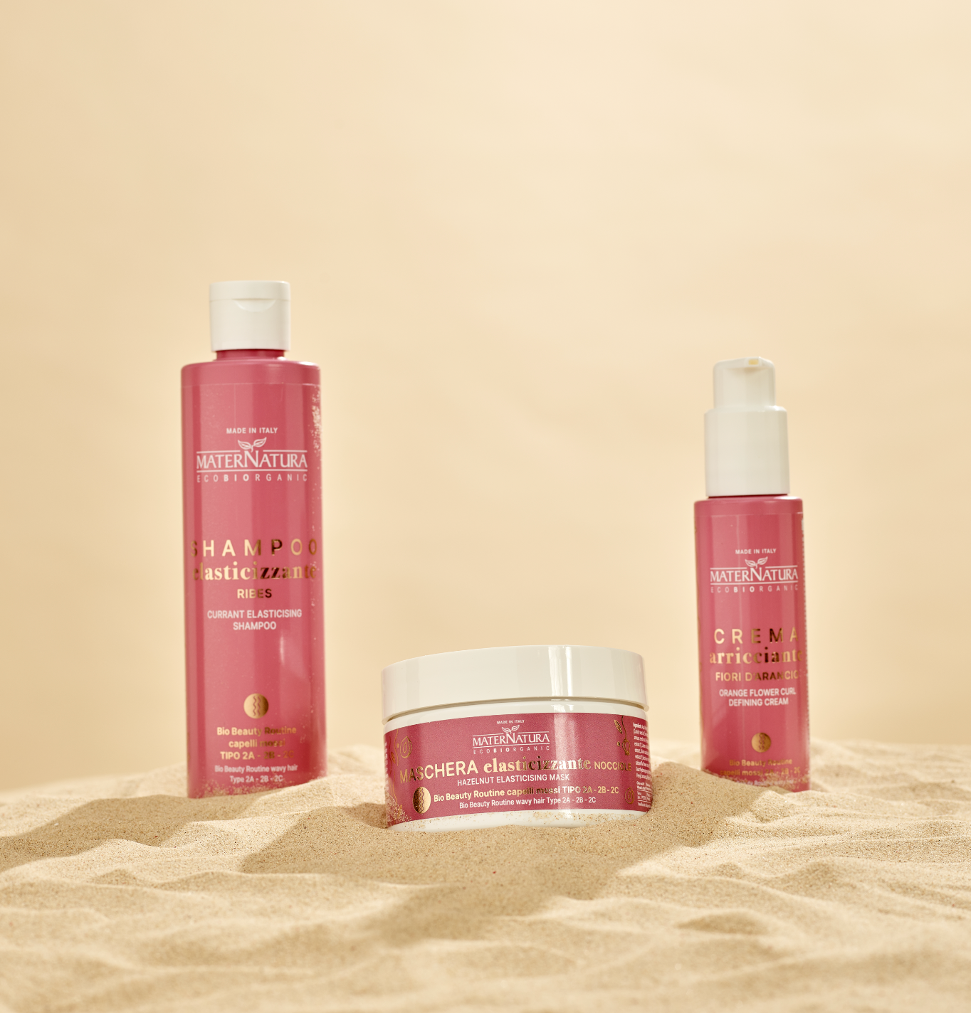 Elastisk Solbærshampoo 250ml – Til Bølget Hår 2a-2b-2c MaterNatura