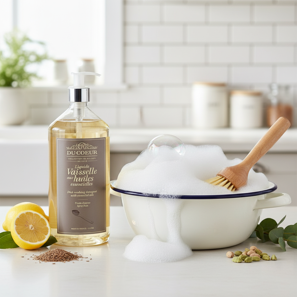 Fransk Opvaskemiddel Spicy Fruit 1L - Du Coeur med Pumpe Du Coeur