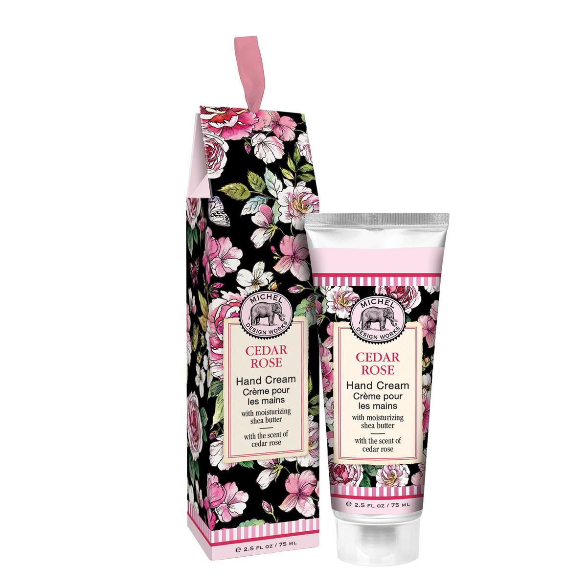 Stor håndcreme CEDAR ROSE, 75 ml. i gaveæske Håndcreme Michel Design Works