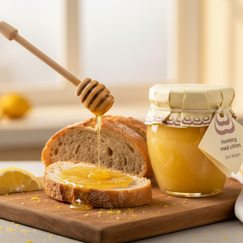 Honning med Citron 250g Honning & Sødemidler Weibel