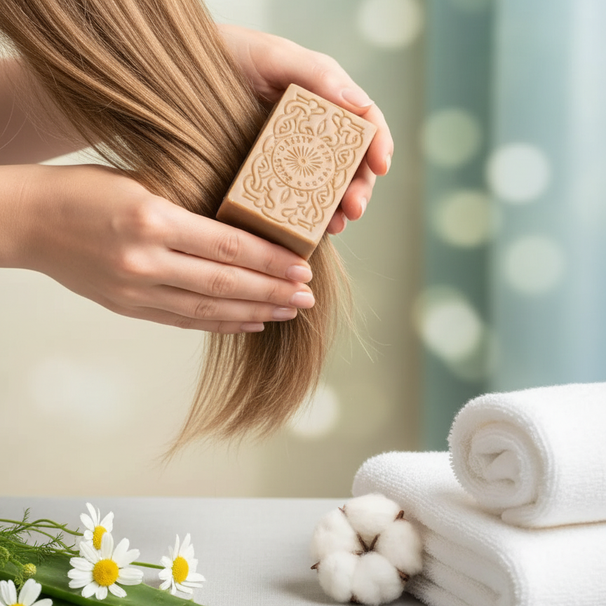 Aleppo Hårsæbe Sensitiv – Naturlig Shampoo med Laurbærolie 100g Aleppo sæbe Finigrana