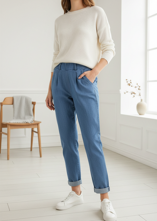 Jeans Joggers med Lomme - Elastisk Talje | ZAFA PARIS ZAFA PARIS