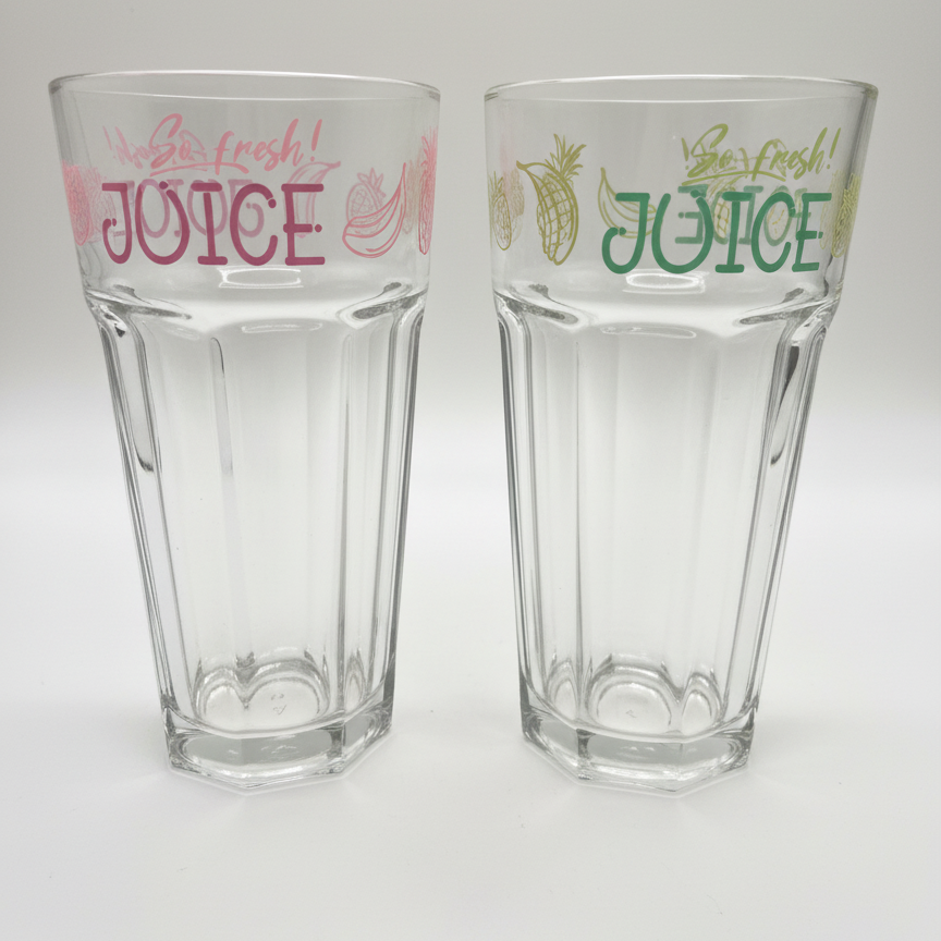 Juice glas med professionel baggrund