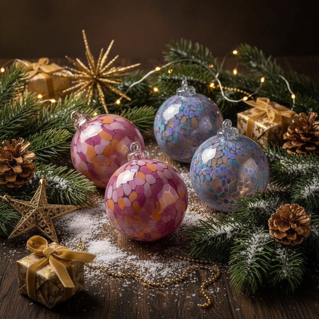 Anna Von Lipa Julekugle i Glas - Confetti Anna Von Lipa