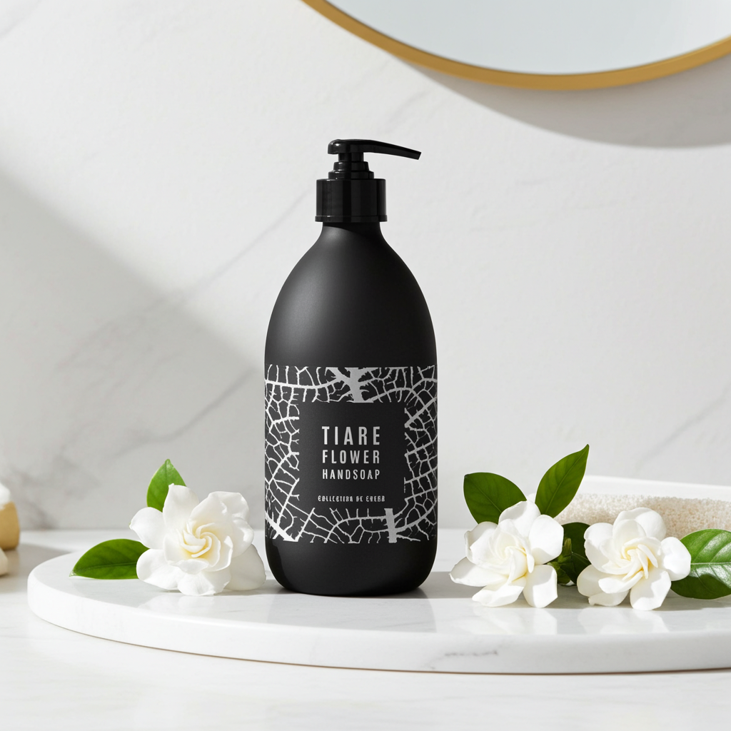 Marseille Håndsæbe Tiare Flower Gardenia 500ml - Glasflaske Flydende Marseille sæbe Du Coeur