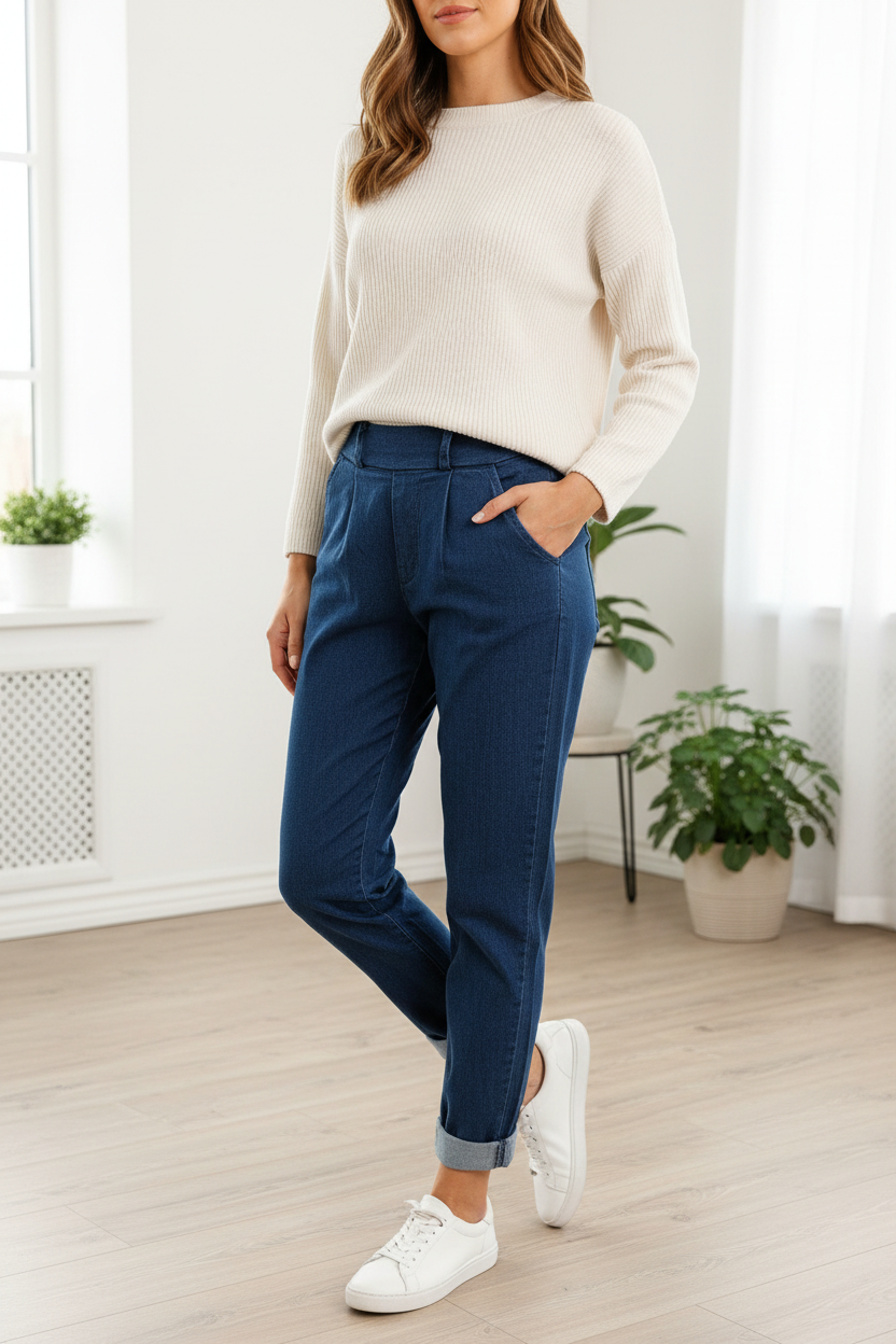 Jeans Joggers med Lomme - Elastisk Talje | ZAFA PARIS ZAFA PARIS