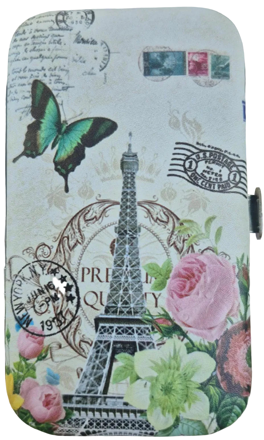 Manicure-sæt i Dekorativ Metalæske – 4 Vintage Motiver Accentra Paris Sommerfugl