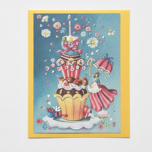 Mini Kort 8,5 x 6,5 cm med kuvert Edition Gollong Muffins i stak