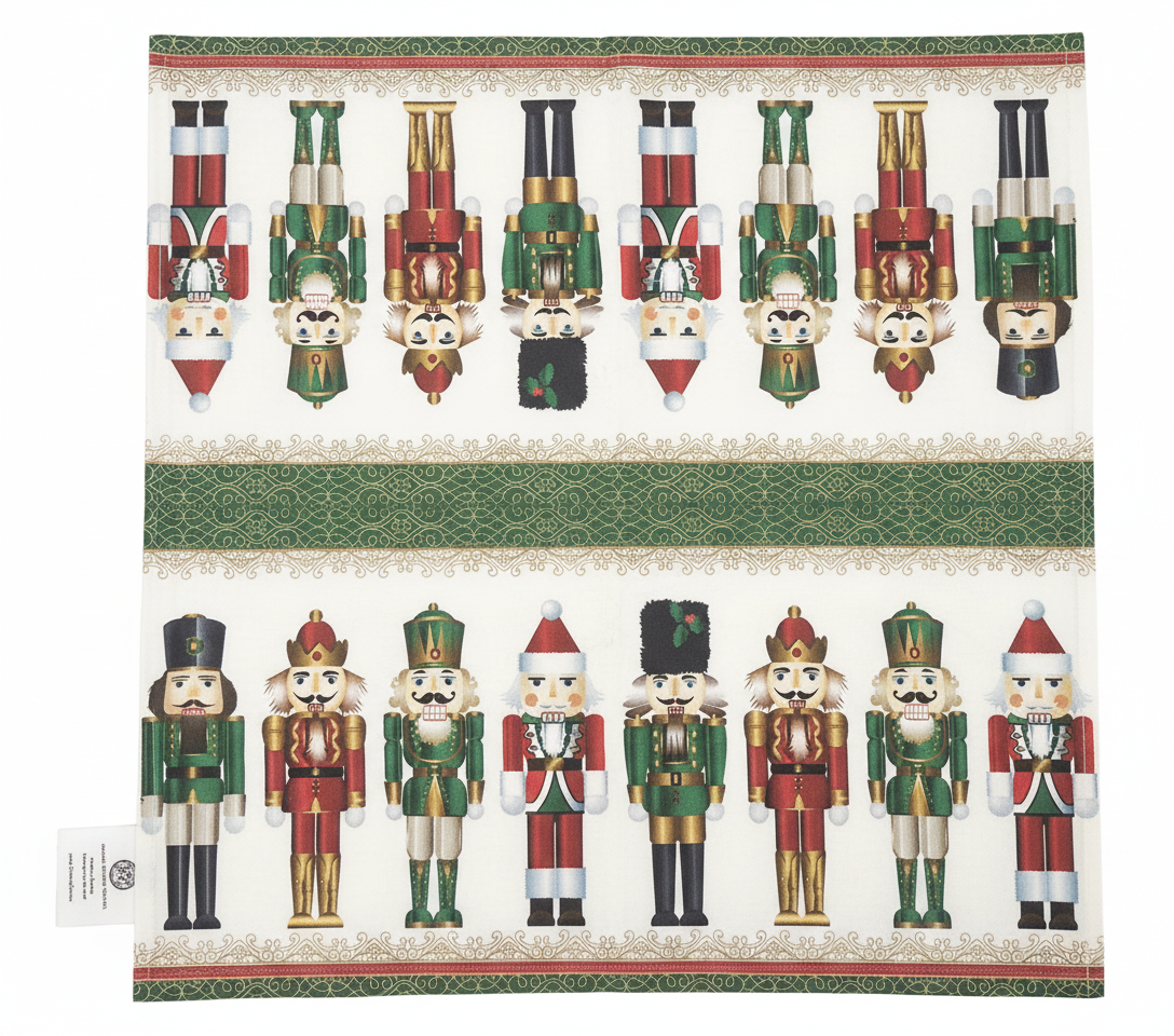 Mundserviet i stof Nutcracker Michel Design Works - kvadratisk format
