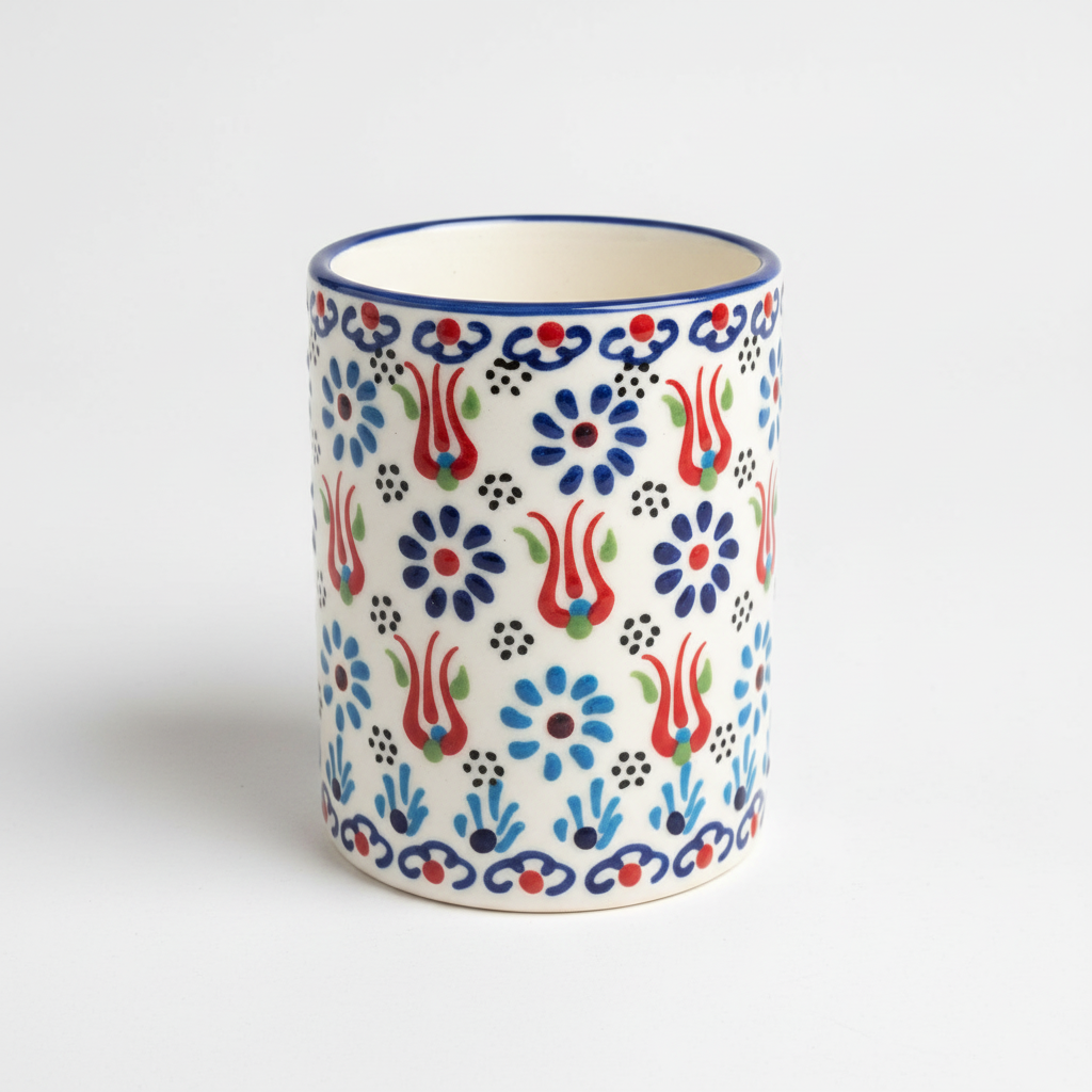 Håndmalet Keramik Krus Ottoman - Tyrkisk Håndværk Ottoman