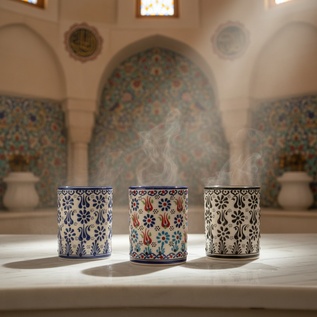 Håndmalet Keramik Krus Ottoman - Tyrkisk Håndværk Ottoman