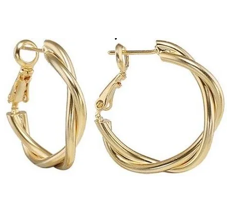 Snoede Hoop Øreringe – 14 Karat Guld – 26 mm | eCarla Smykker eCarla