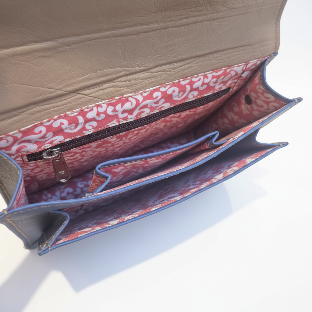 Skuldertaske Rita i genanvendt læder flere farver Saora