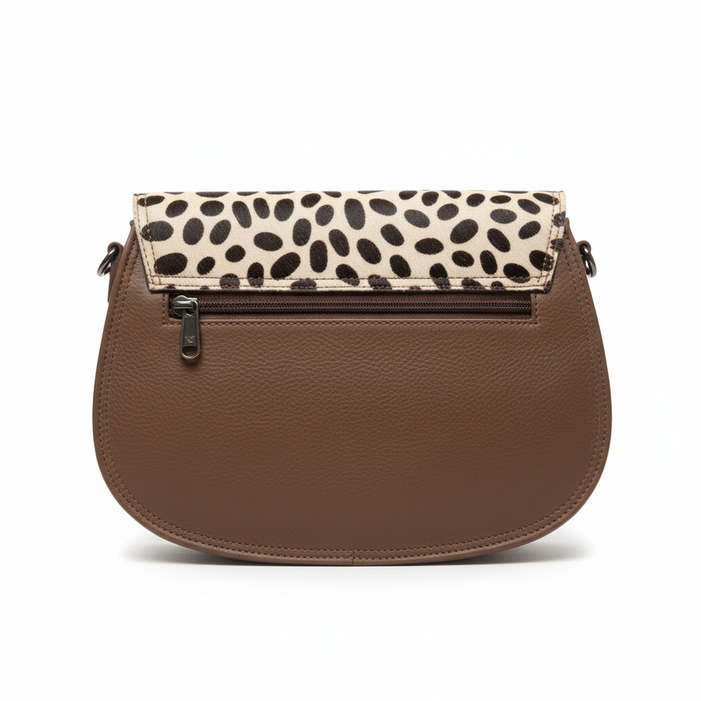 Skuldertaske i ægte læder ROND FUNKI - Saora Saora