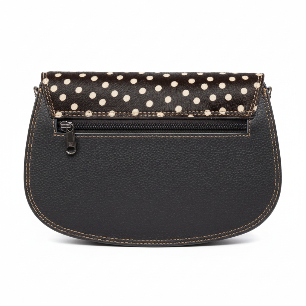 Skuldertaske i ægte læder ROND FUNKI - Saora Saora