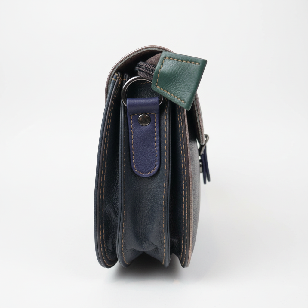 Skuldertaske i ægte læder ROND FUNKI - Saora Saora