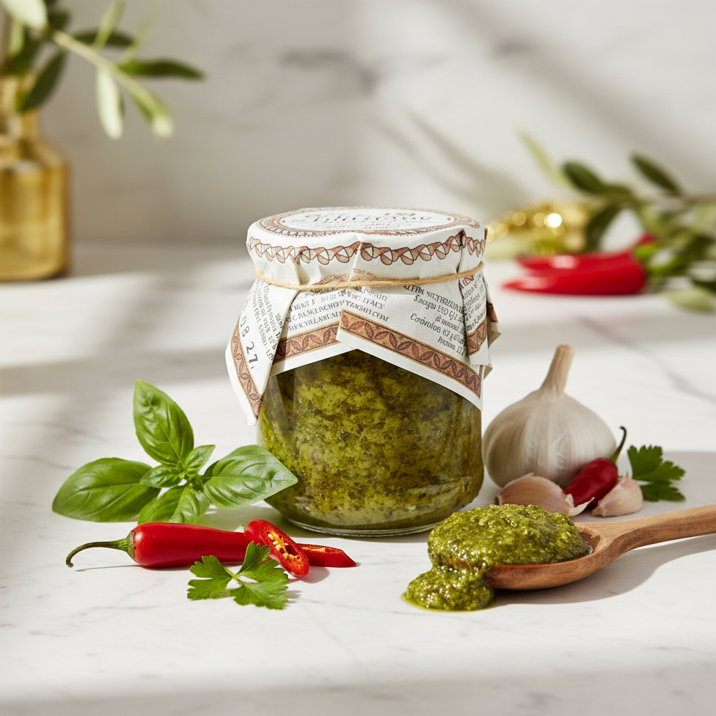 Siciliansk Pesto 180g Pesto & Saucer Bitten CpH