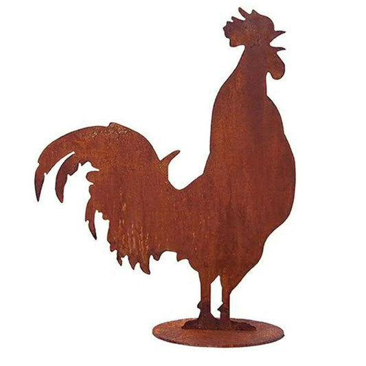 Rust Hane på fod 43x35cm