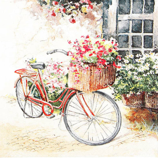 Frokost Servietter Flower Bike