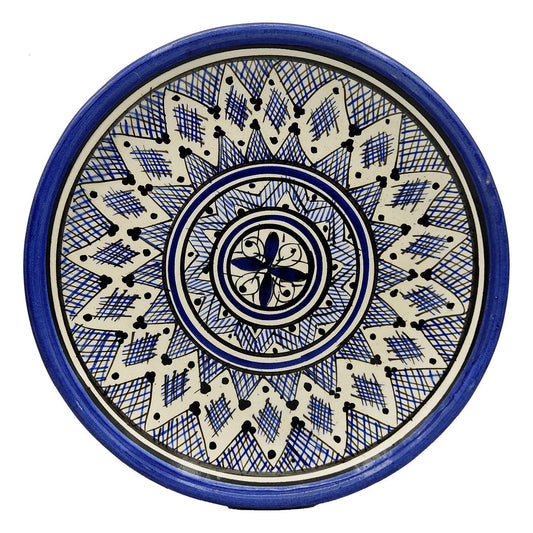 Marrokansk tallerken blå